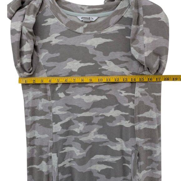 Athleta Balance Shirt Dress Grey Heather Camouflage Long Sleeve Pullover Size S - Picture 6 of 10
